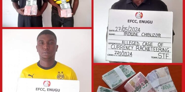 EFCC Arrests Two For Currency Racketeering In Enugu